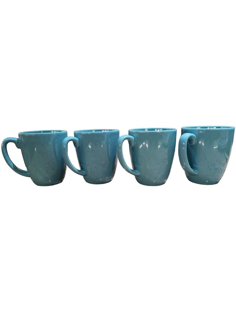 Corelle TURQUOISE TEAL 11-oz STONEWARE MUG Cup (Set Of 4)